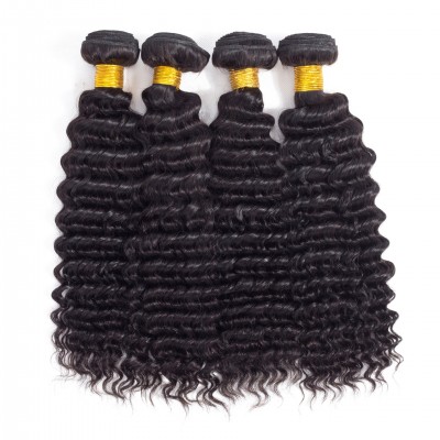 Wholesale 100 Gram Bundle Hair 9a Grade Brazilian Virgin Deep Wave Bundles Hair 100% Human Hair Weave Bundles