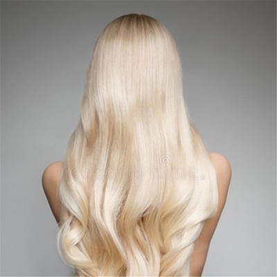 Wholesaler Brazilian blond hair full ending double weft color 613 blond hair straight weave unprocessed hair